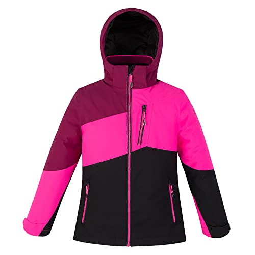 Foto von Killtec Mädchen Skianzug Größe 140 wasserdicht 10.000 mm Wassersäule - Skijacke Pink Schwarz, Skihose Pink