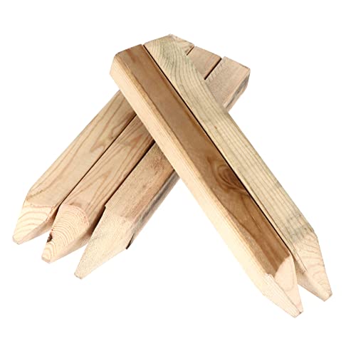 iplusmile Estacas De Madera para Tierra y Jardín, 5 Unidades, Tamaño Estándar, para Medición y Delimitación Obra, Uso Topográfico y Cercado De Jardín