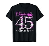 Photo Gallery womens chapter 45 est 1980 45 years old 45th birthday queen maglietta Photo Gallery womens chapter 45 est 1980 45 years old 45th birthday queen maglietta