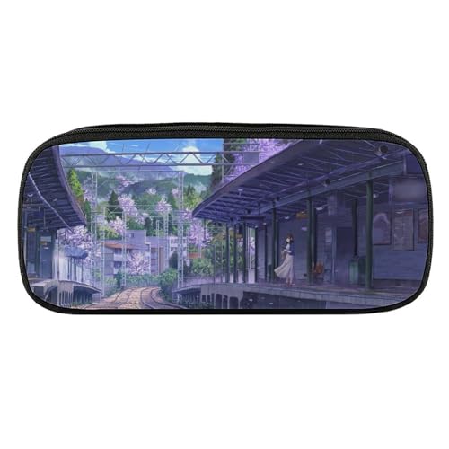 ペンケース 筆箱 大容量 軽量 桜 さくら 和風柄 鉄道 青い空 アニメ 筆入れ ふでばこ ペンポーチ 多機能 コンパクト シンプル おしゃれ 中小学生 高校生 女の子 男の子
