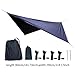 Baoblaze Camping Tarp Rain Awning Accessories Portable Camping Tent Tarp Canopy for Hiking Outdoor Activities Traveling Garden, Black