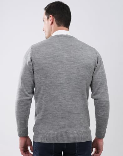 Image of Monte Carlo Men's Regular Fit Pullover | Solid V Neck Style | Full Sleeves Pull On | Warm & Stylish Winter Fashion Sweater | Winter Sweater for Men's