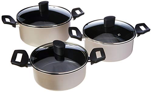 Kit Cacarolas 3pcs Dolce Champanhe Brinox Brinox Garlic Champagne No Voltagev