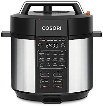 COSORI Electric Pressure Cooker, 9-in-1 Multi Cooker, 13 Presets, Rice Cooker, Slow Cooker, Sauté, Sous Vide, Sterilizer with Cookbook & Online Recipes, Dishwasher Safe, 1100W, Stainless Steel, 6QT