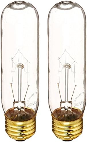 Bulbrite 25T10C 25-Watt Incandescent T10 Tubular Light, Clear - 2 Pack