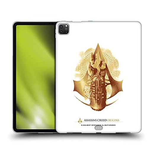 Head Case Designs Officially Licensed Assassin's Creed Hidden Blade Origins Crests Soft Gel Case Compatible with Apple iPad Pro 12.9 2020/2021/2022