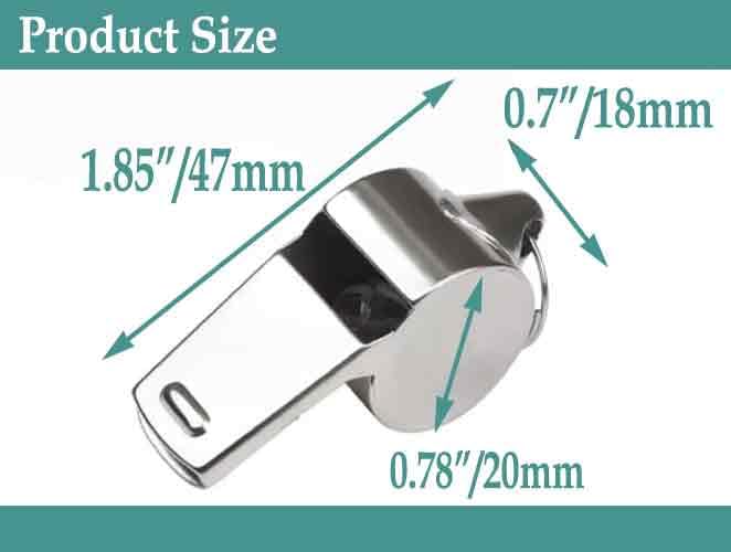 BEILOCKERY Metal Referee Whistle, Whistle with Hanging Rope, Sports Whistle, for Sports Competitions, Signaling, Loud Outdoor Survival Whistle