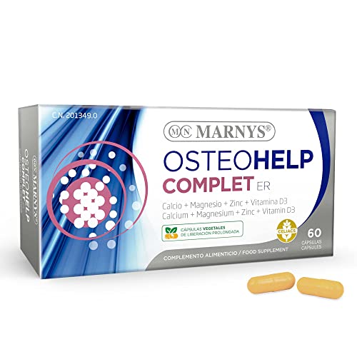 Marnys Osteohelp Complet Er, Calidad Mineral En Tus Huesos, para la Integridad y Densidad Ósea En Personas Adultas, 60 Cápsulas Vegetales 60 g