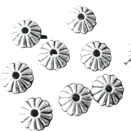 Bringsine 120pcs Antique Tibetan Silver Plated Charms Pendant DIY Tube