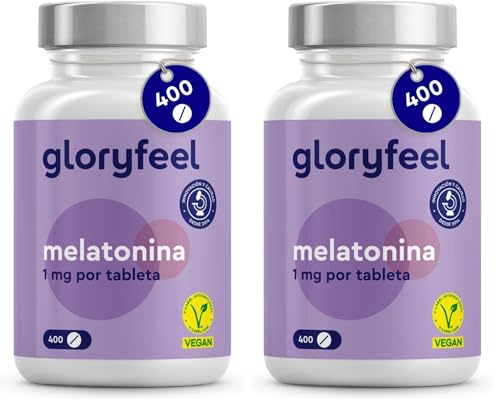 Melatonina 400 Tabletas (+1 año) - Complemento de Melatonina en altas dosis para dormir bien - Para 400 noches - 100% pura y natural - Vegano, probado en laboratorio y sin aditivos (Paquete de 2)