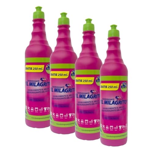 Milagrito Desengrasante Nuca Max, 1L (Paquete de 4)