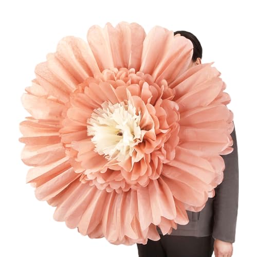 9 Pcs Giant Paper Flowers Decoration, 30'' 24'' 21.5'' Extra Large Tissue Flower for Wall Birthday Bachelorette Wedding Baby Shower Bridal Shower Party Decoration (Boho Pink)