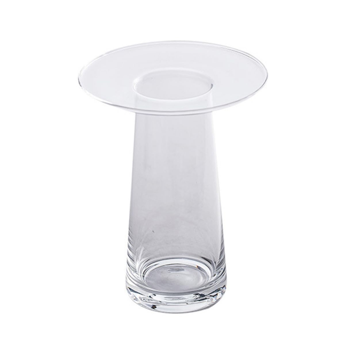Vase en verre simple au design épuré pour petite fleur et table de maison