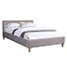 Produktbild CARO-Möbel Polsterbett Anais Doppelbett 140x200 cm Designbett Bettgestell inklusive Lattenrost, Stoffbezug in grau