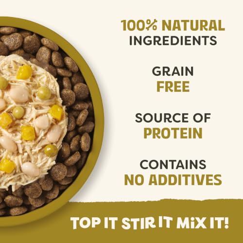 Applaws Premium Natural Nassfutter für Hunde, getreidefreies Huhn mit Gemüse in Sauce, Topping für Hunde 12 x 85g Packung