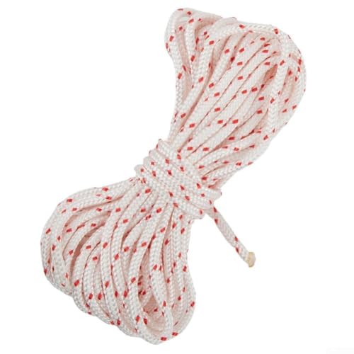 Corde de traction en fibre de nylon de 5 m pour tronçonneuse, tondeuse à gazon et tondeuse avec une résistance accrue et une résistance à l'abrasion (3 mm)