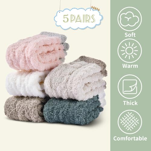 Clothirily Fuzzy Socks for Women, Womens Winter Fluffy Cozy Slipper Socks4