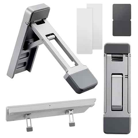 Sorcristy 2PCS Przenośny składany stojak na klawiaturę na biurko, mini składane nóżki do laptopa z antypoślizgowymi podkładkami, trójkątny składany uchwyt na klawiaturę dla większości klawiatur