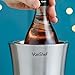 VonShef Wine Bottle Cooler Chiller, Stainless Steel, Double Walled Insulated, Stemless Holder with Gift Box