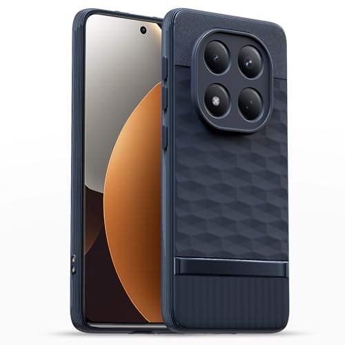 Image of Pikkme Back Cover for Redmi Note 15 Pro 5G Camera Protection 3D Hexa Cube Design Silicone Protective Bumper Case (Blue)