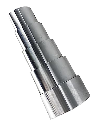 Bloque de calibración ultrasónico de 5 pasos redondo 0.100" 0.200" 0.300" 0.400" 0.500" para medidor de espesor ultrasónico con acero 1018 y diámetro interior de pared de tubería de 1" miniatura 1