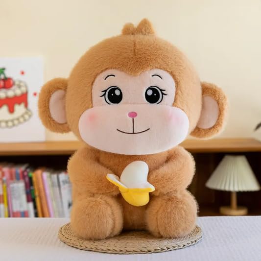 Image of SCOOBA Monkey with Banana Soft Toys for Kids Toddler Infant 35cm (Monkey with Banana)