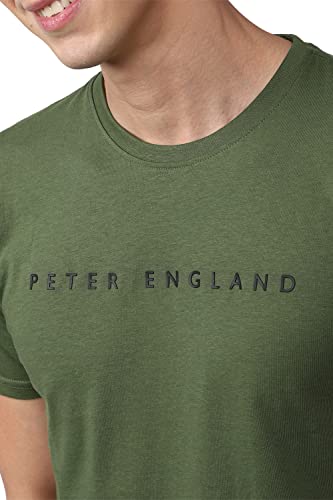 Image of Peter England Men's Solid Slim Fit T-Shirt