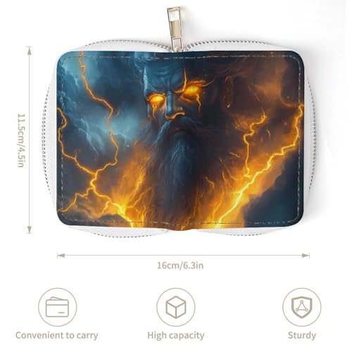 God Hades Greek Mythology Small Business Credit Card Holder Wallet with 20 Card Slots Case Coin Purse Pouch3