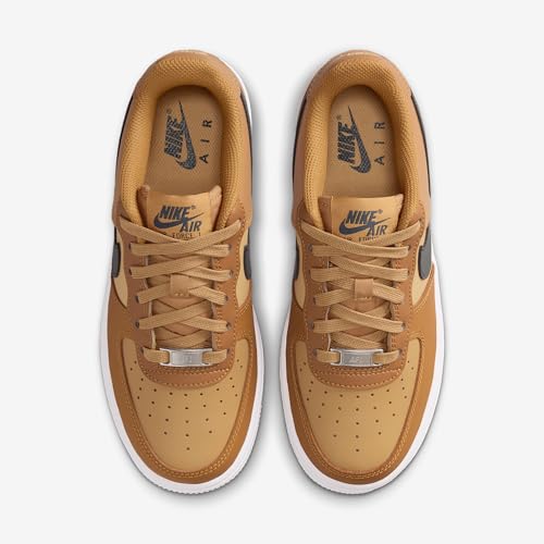 Nike Air Force 1 Big Kids' Shoes (Wheat/Club Gold/White/Anthracite)4