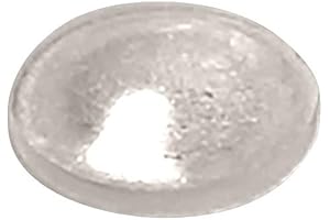 Clear Glass Desk Bumpers | 6.4mm x 1.6mm Hemispherical - 1 Strip of 17 Bumpers.