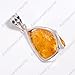 Natural Raw Citrine Gemstone Yellow Stone 925 Sterling Silver Handmade Statement Pendant Necklace Jewelry for Women