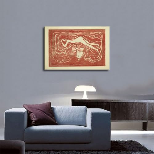 Toile Edvard Munch haute définition avec cadre de décoration murale