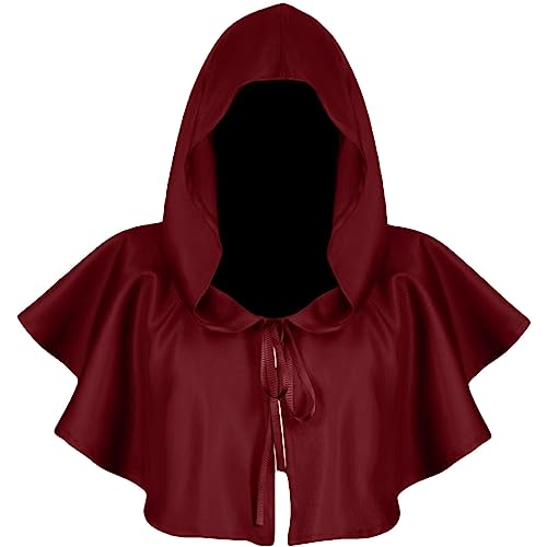Unisex Mens Womens Medieval Hooded Cape Cloak Halloween Cosp