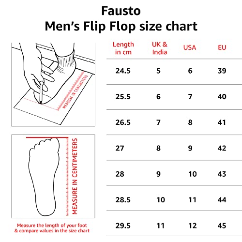 Image of FAUSTO Men's Polyurethane Flip Flop|Outdoor|Lightweight|Comfort|Casual|Sliders with Airmix Sole
