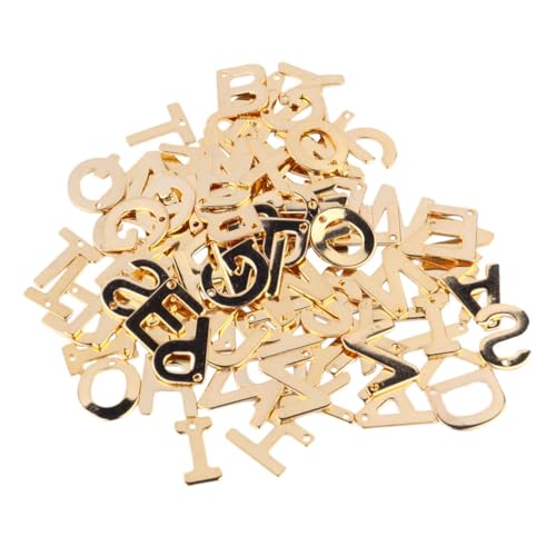 Pendentifs Lettre en Acier Inoxydable Doré pour Création de Bijoux Durables (Lot de 100)