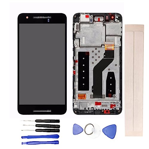 JayTong LCD Display & Replacement Touch Screen Digitizer Assembly with Free Tools for Hua-wei Goo-gle Nexus 6P H1511 H1512 5.7' Black with Frame