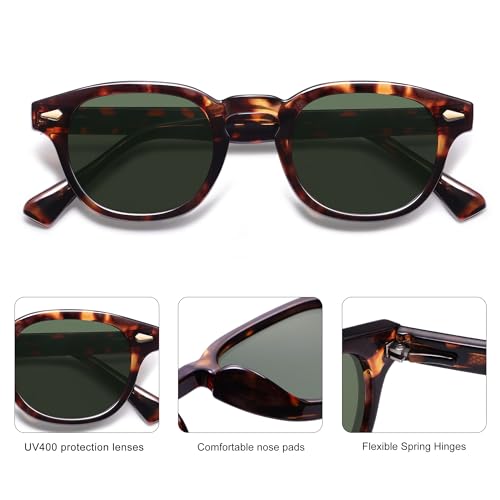 SOJOS Retro Small Round Sunglasses for Men Women Trendy Circle Style UV400 Lenses Unisex Sun Glasses SJ22514