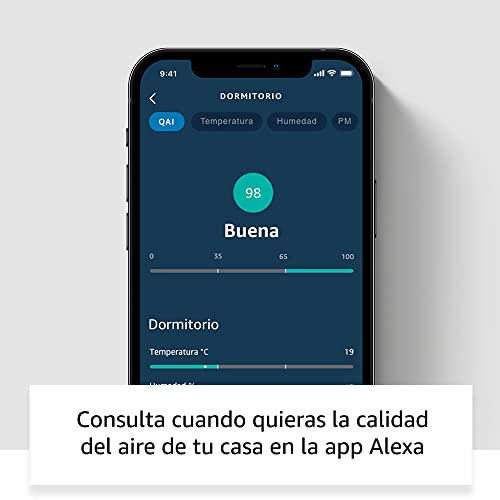 Miniatura 5 de Amazon Smart Air Quality Monitor (Última generación) | Monitor inteligente de calidad del aire de Amazon | Descubre la calidad del aire de tu casa, compatible con Alexa