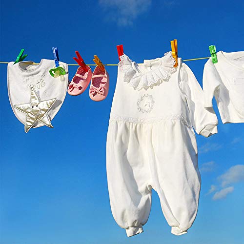 Houert Clothesline Rope, 3/16Inch X 100Ft, Retracting Outdoors All-Purpose Rope For Laundry Line Dryer, Camping Travel & Home Use Diy Rope (1 Solid Rope, White) #TOP7