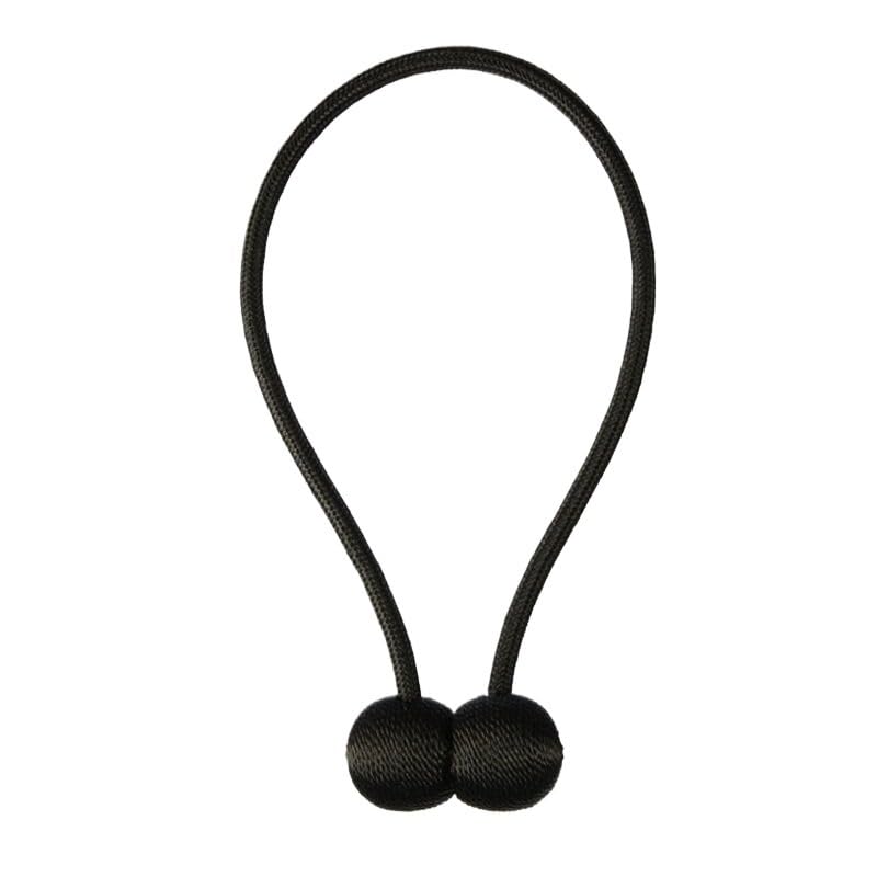 Podkładki pod zasłony Magnetyczne kulki perłowe, opaski do zasłon, zaciskowe, akcesoria wiązania, przechowywania w domu(Black)