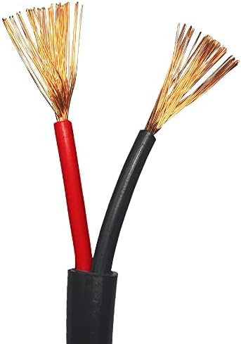 Outdoor Rated OXYGEN FREE COPPER (OFC) Speaker Cable Wire *1.5mm²* 2 Core, Double Insulated, Gel Filled Stranded Flex Reel  Perfect for Low Impedance Hi-Fi & 100V Speakers, Amps/Amplifiers (25m)