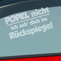 Adesivo Moto/Auto Hellweg – Popel Nicht Ich Seh' Dich Im Rückspiegel, 18x10cm, Scegli Il Colore