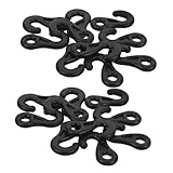 FUNOMOCYA 30pcs Versatile Tent Canopy Hooks Durable Plastic Windproof Hooks for Securing Camping Tent Ropes Ground Stakes and Tarps Lightweight and Easy to Use