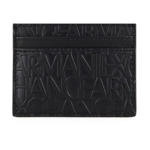 Armani Exchange Men Essential Ivan SLG, Logo All Over Elegant and Functional Credit Card Holder2