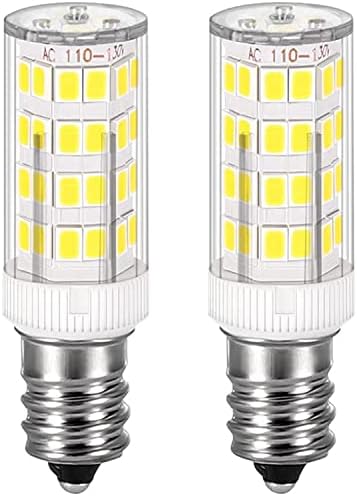 E12 Led Light Bulb 4W Equivalent 40W C7 Replacement Bulbs Clear Type B Candelabra Base Bulbrite Non-Dimmable Daylight White 6000K 2 Pack