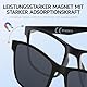 NEW VISION Lesebrille, Brille mit magnetischem Clip für Sonnenbrille, 100% UVA- und UVB-Schutz, NV8126 Clip-On-Lesebrille für Damen und Herren (nero, 2.5, x)