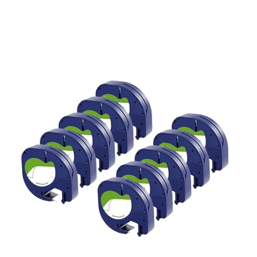 LetraTag LT 100H ����� 100T ���x�� ���[�J�[ ���t�B���ƌ݊����̂��� 12 mm �������x�� �e�[�v 5 �p�b�N�܂��� 10 �p�b�N 12267 91331 91203(10 Paper White)
