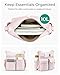 BAGSMART Nylon Crossbody Bags for Women, Handbags Shoulder Purses for Women, Travel Tote Bag with Multi Pockets-Beige
