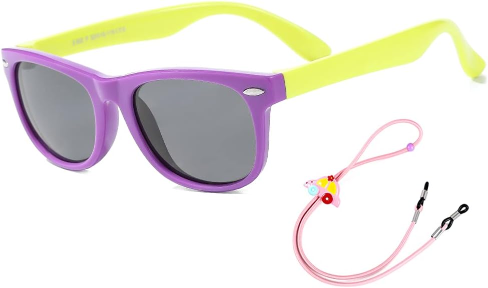 Flexible Kids Sunglasses Polarized Sun Glasses Girls Boys Shades UV400 Protection Eyewear for Age 2-8