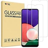 WFTE [2-Pack] Protector de Pantalla para Samsung Galaxy A22 5G,9H Dureza,Huellas Dactilares Libre,Sin Burbujas,Cristal Templado Protector de Pantalla Samsung Galaxy A22 5G